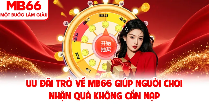 Ưu đãi trở về MB66 giúp người chơi nhận quà không cần nạp