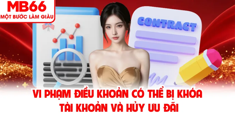 Vi phạm điều khoản có thể bị khóa tài khoản và hủy ưu đãi